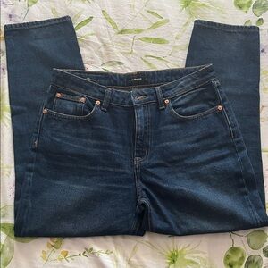 Frank And Oak Dark Indigo Billie Relaxed Jeans